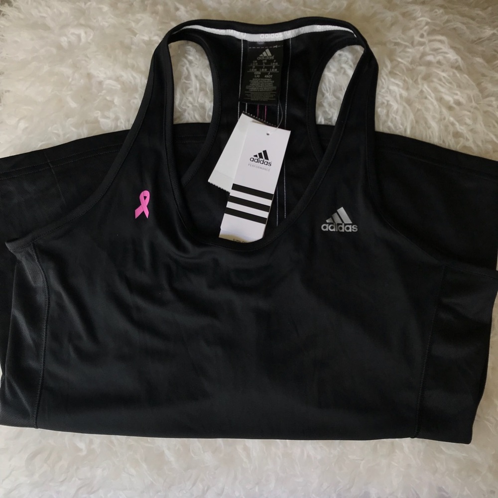 Adidas climalite breast cancer awareness tank LG